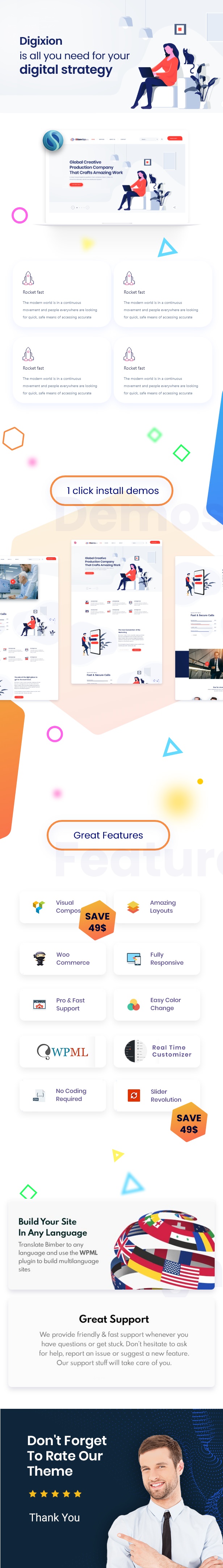 Digixon - Creative Digital Agency WordPress-Theme