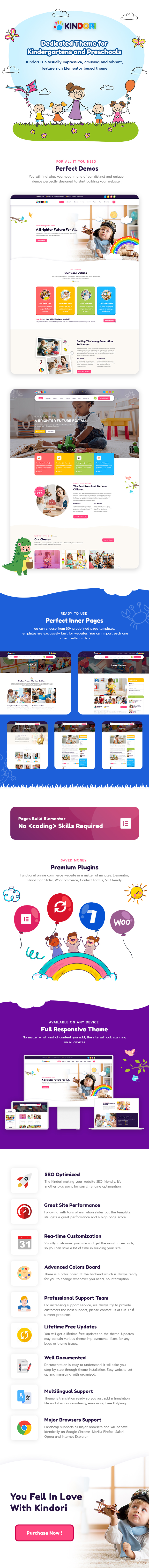 Kindori - Schulkindergarten WordPress Theme - 1
