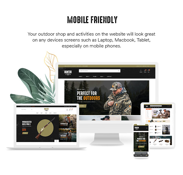 Huntor Jagdgeschäft WooCommerce Theme Mobile Friendly