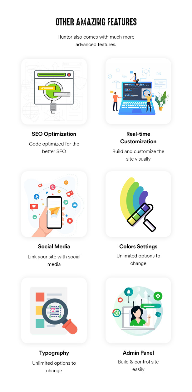 Huntor WooCommerce WP Theme mit vorgefertigten Seiten