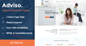 Adviso – Finanzen, Beratung, Business WordPress Vorlage