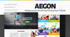 Aegon – Responsive Gym / Fitness Club WordPress-Vorlage