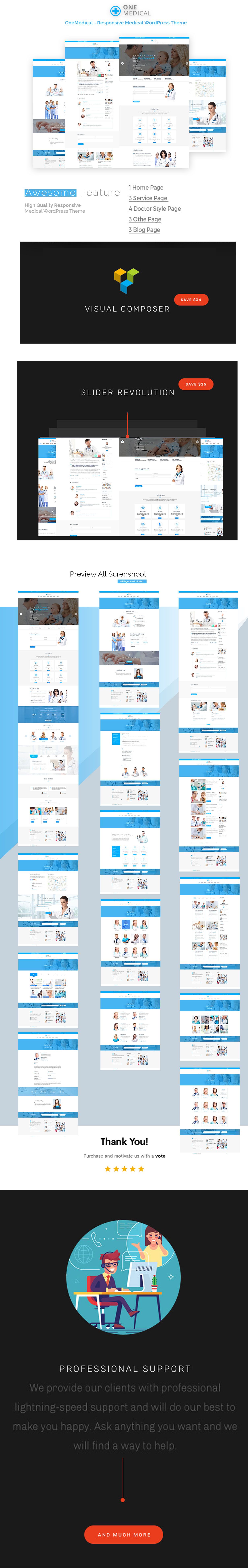 OneMedical - Responsive Medical WordPress Theme - 1