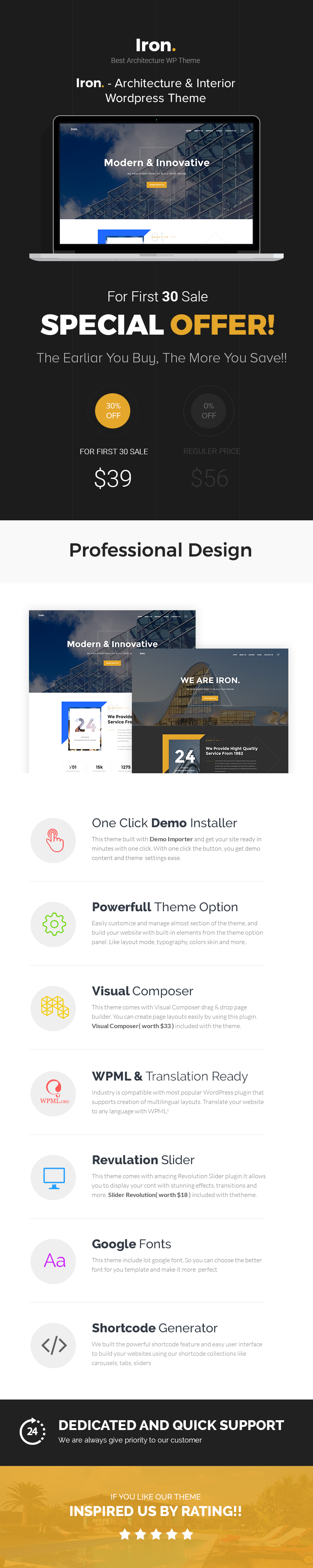 Eisen - Architektur, Interieur und Design WordPress Theme - 1