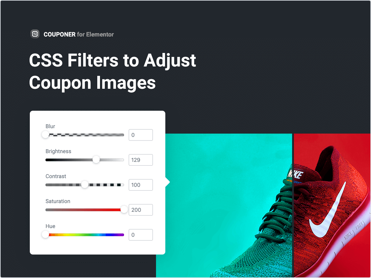 CSS-Filter zum Anpassen von Coupon-Bildern