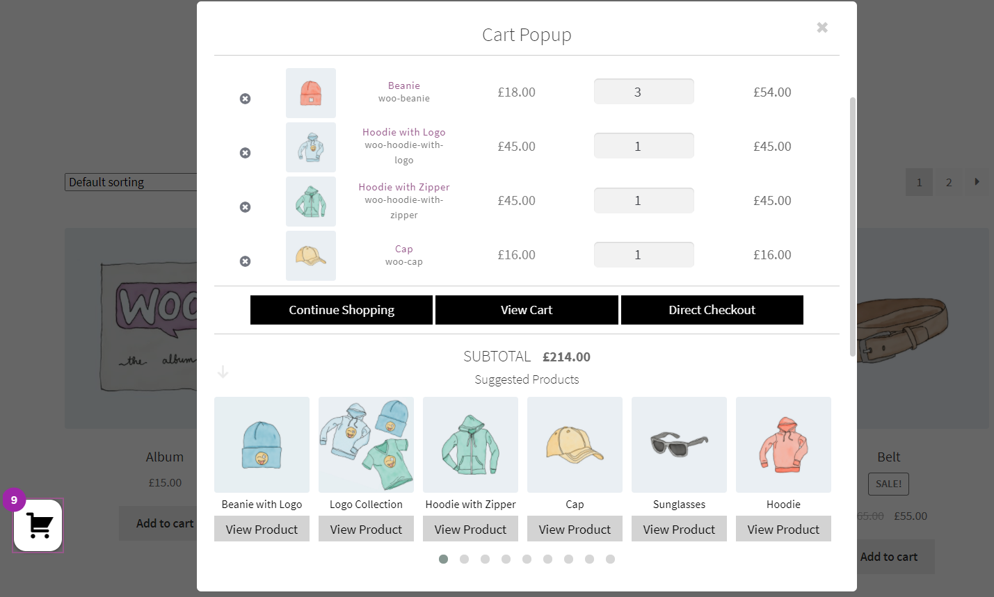 WooCommerce Popup Cart
