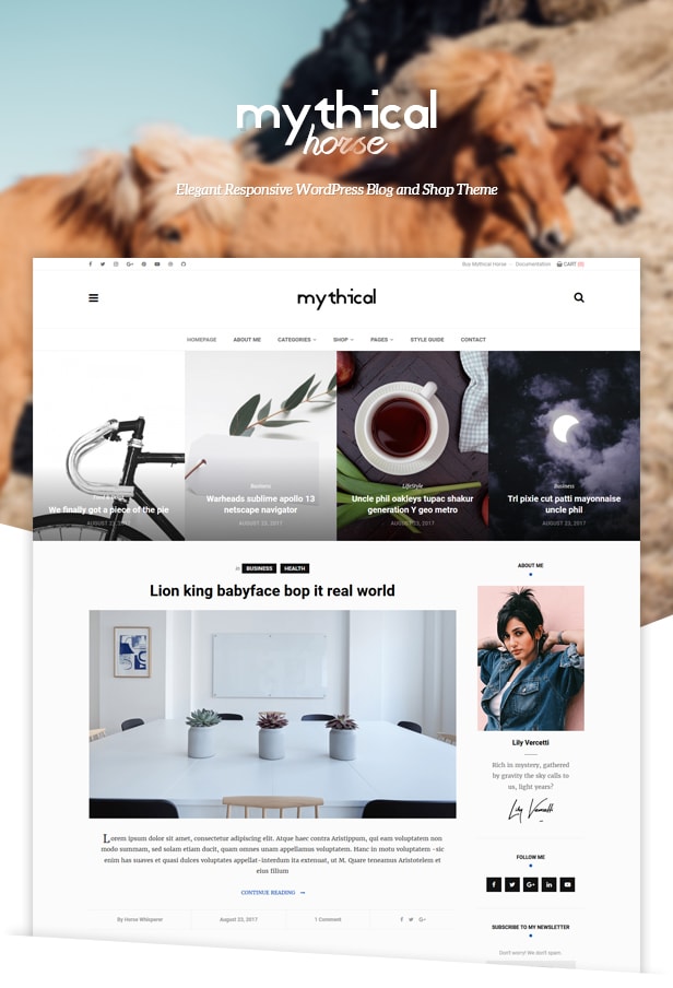 Mythisches Pferd - Elegantes Responsive WordPress Blog- und Shop-Thema - 5