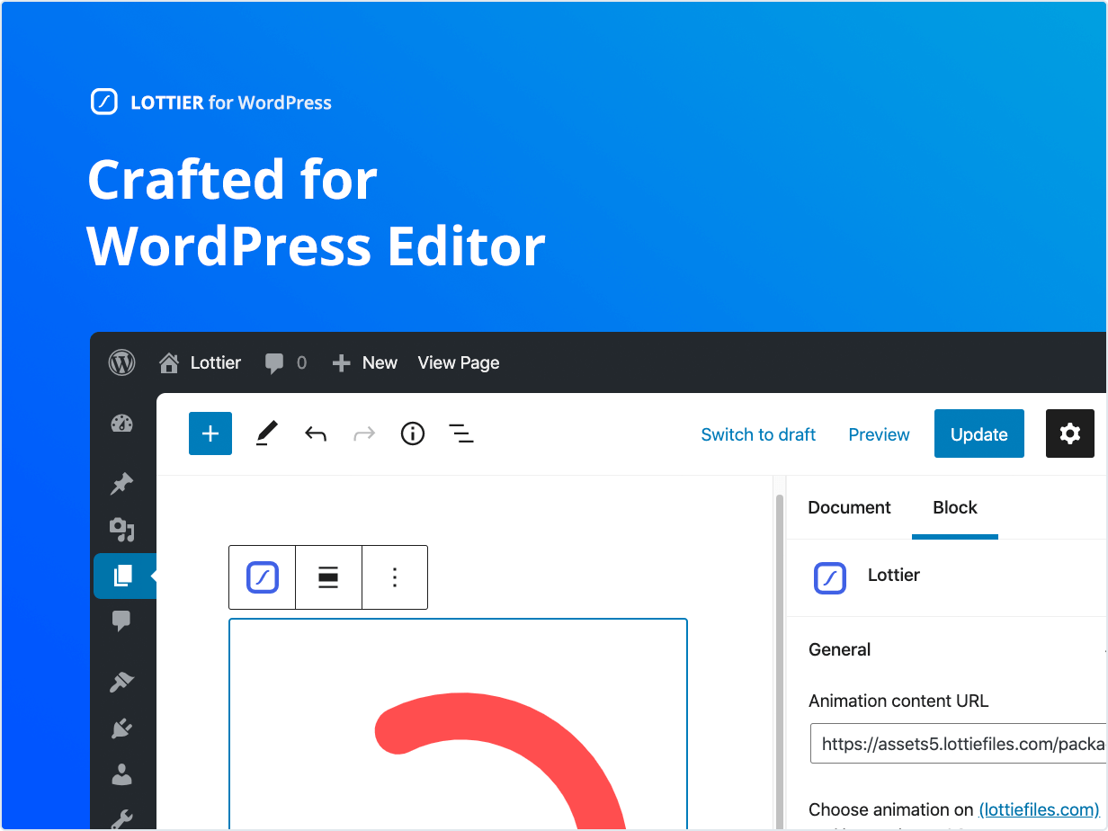 Entwickelt für WordPress Editor