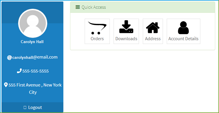 WooCommerce-Konto-Dashboard
