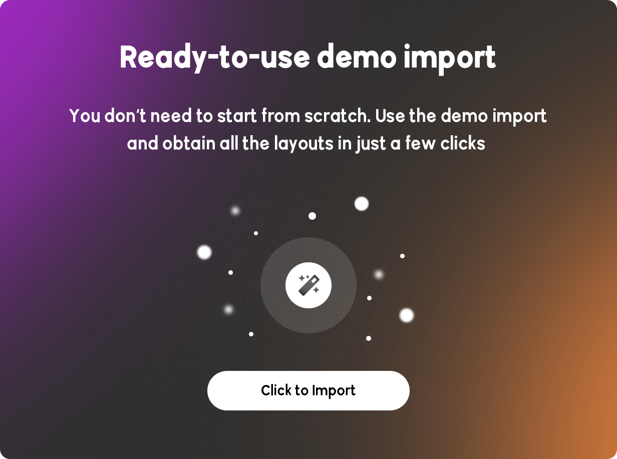 BRIKK - Auflistung und Verzeichnis WordPress Theme - Demo-Import