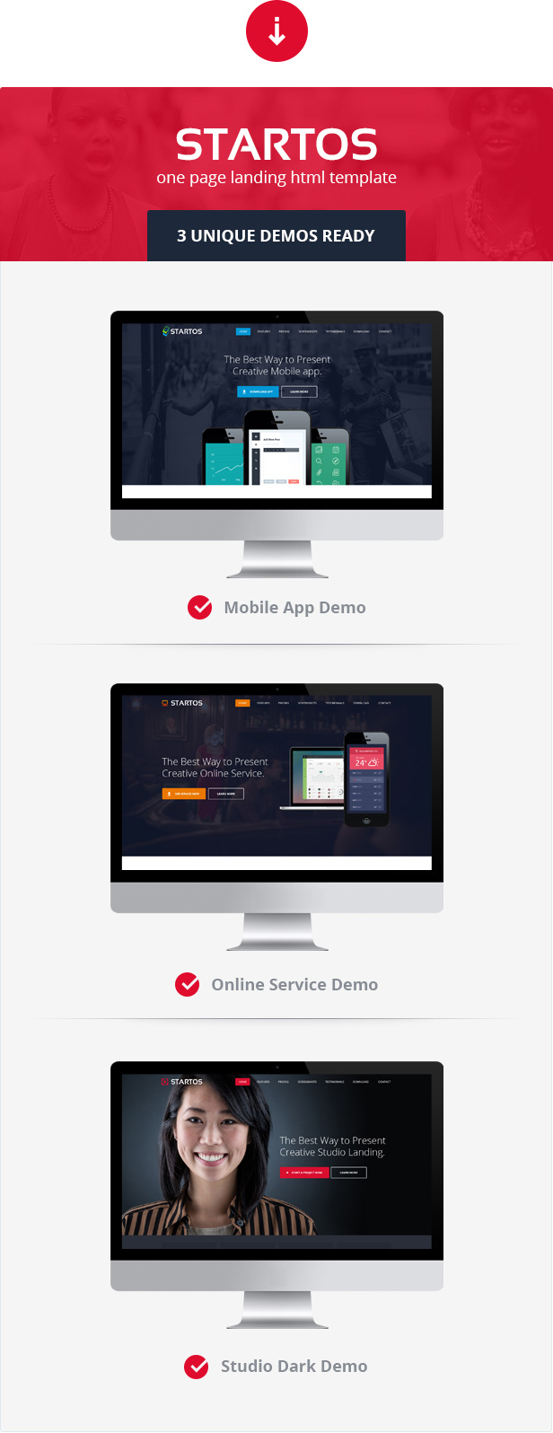 Startos - Moderne App Landing Page WordPress Theme - 1