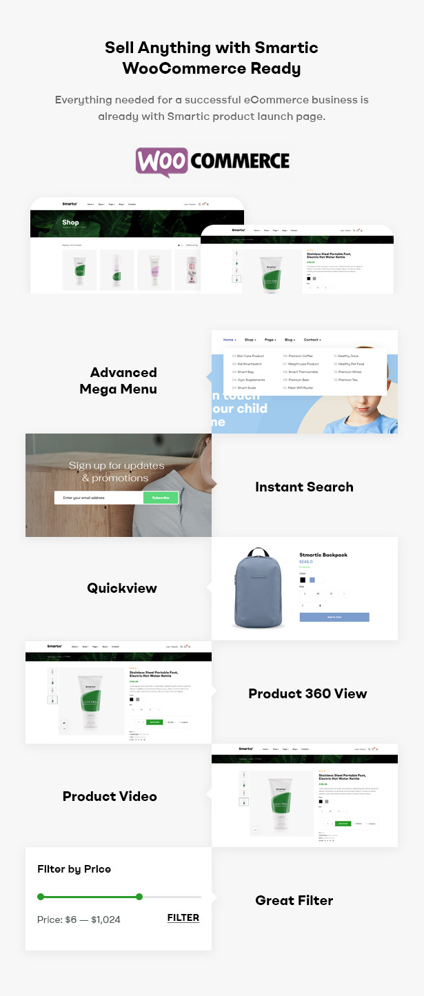 Smartic - Produkt-Landingpage WooCommerce-Thema