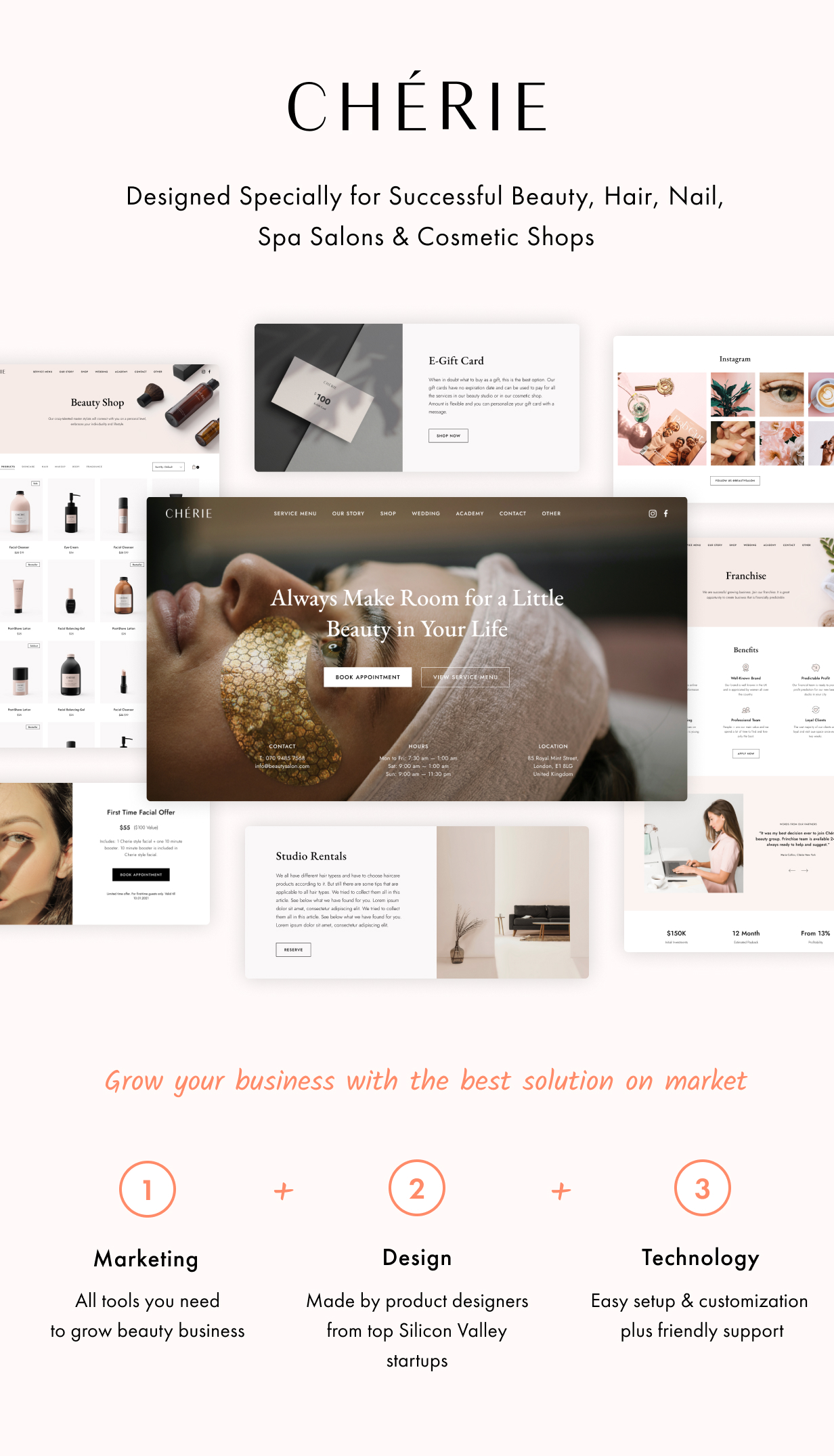 Cherie WordPress Theme Präsentationsbild