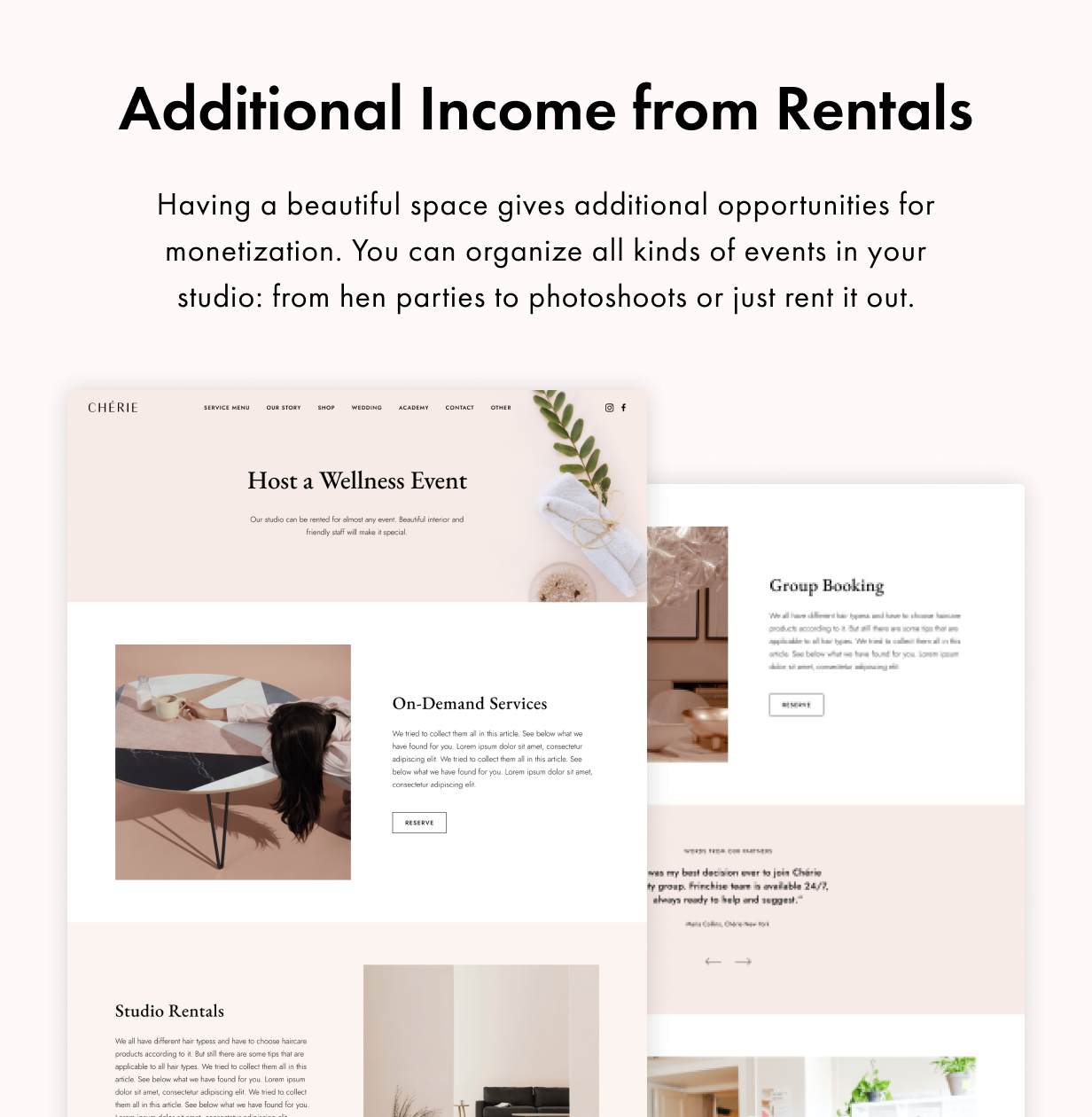 Cherie WordPress Theme Präsentationsbild