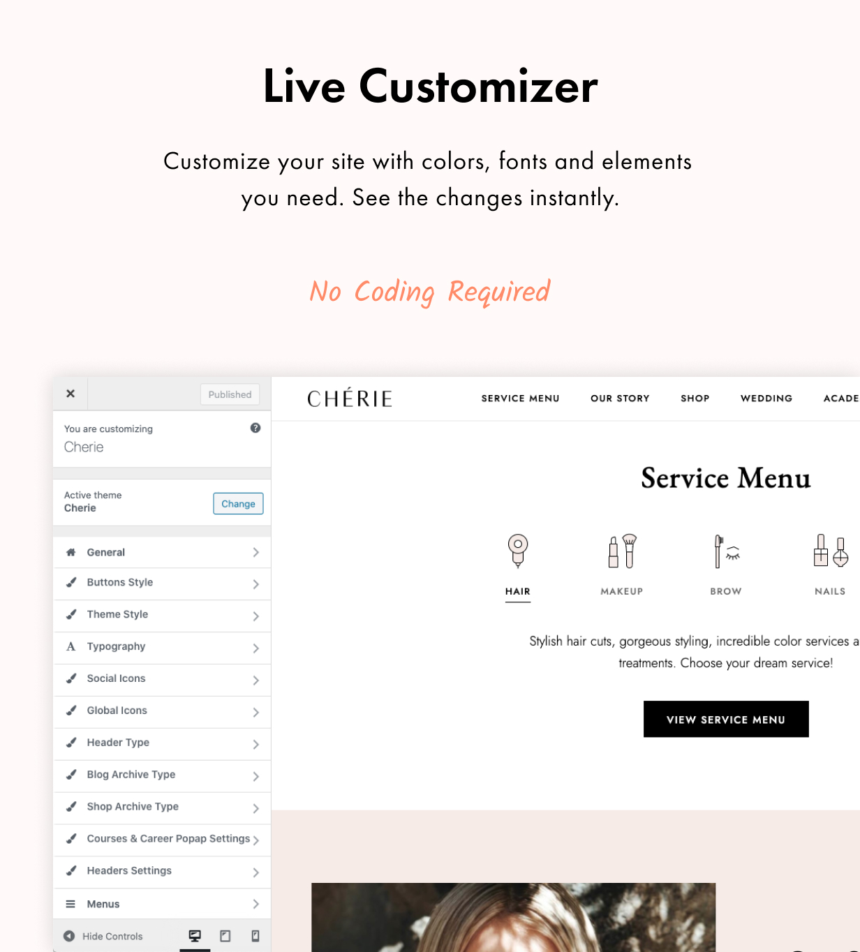 Cherie WordPress Theme Präsentationsbild