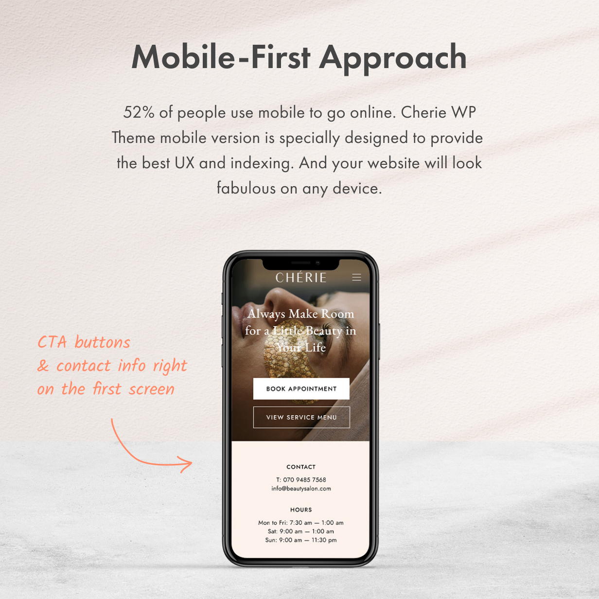 Cherie WordPress Theme Präsentationsbild