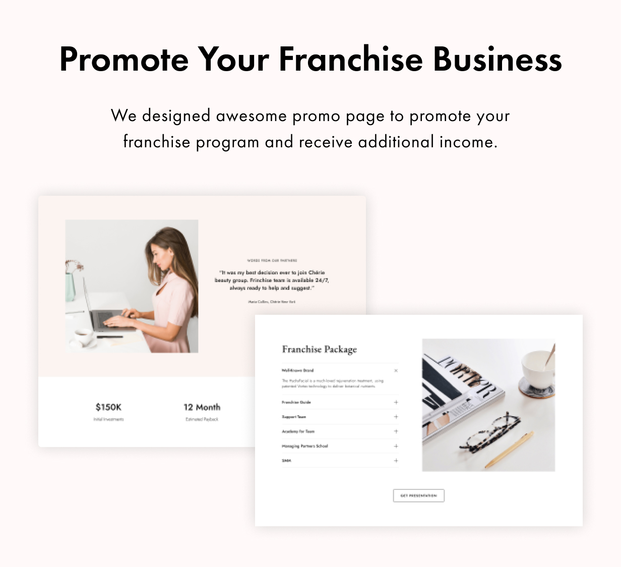 Cherie WordPress Theme Präsentationsbild