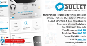 Aufzählungszeichen – Vertikales Mehrzweckmenü WP-Thema