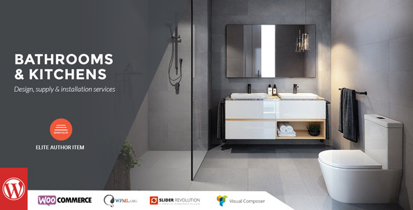 Wordpress Immobilien Template Bathrooms And Kitchens - WordPress Theme