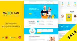 Max Cleaners & Movers – WordPress-Layout für Reinigungsunternehmen