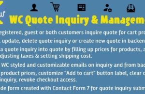 WooCommerce Quote Anfrage & Management