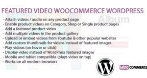 WooCommerce und WordPress Featured Video