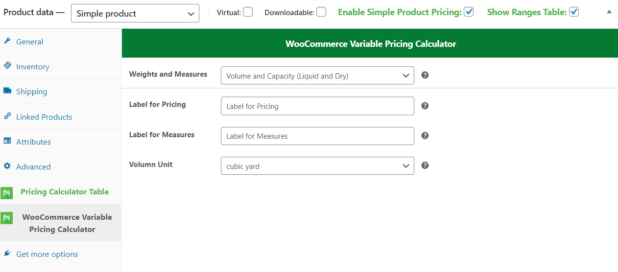 WooCommerce Variable Pricing Calculator (Addons einfaches Produkt) - 2