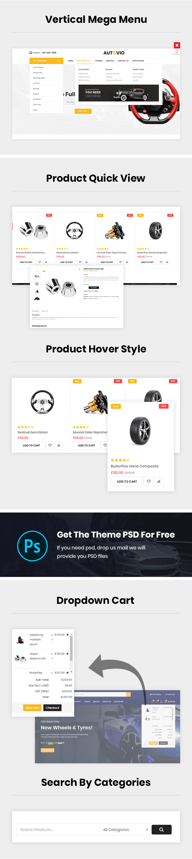 Autoteile und Zubehör WooCommerce Theme