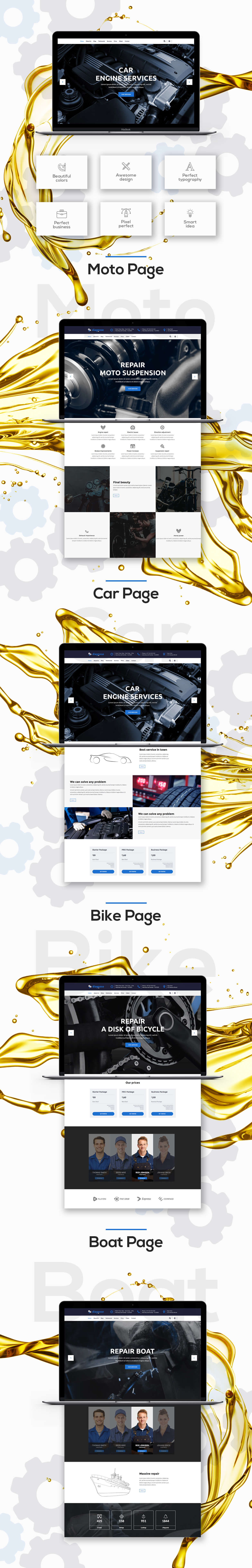 Diagnose - Autowerkstatt |  Mechaniker |  Workshop WordPress Theme - 1