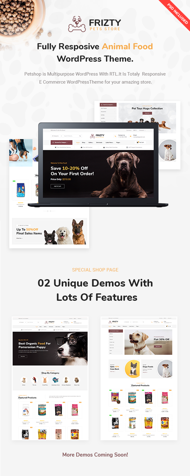 Haustiere Futter WooCommerce Theme