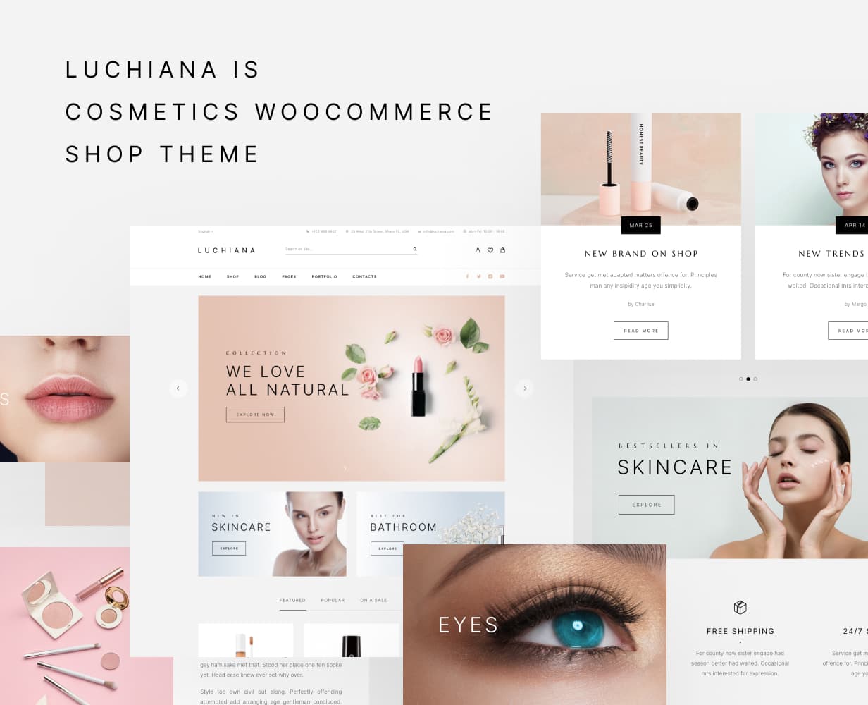 Luchiana - Kosmetik- und Schönheitssalon WooCoomerce Theme