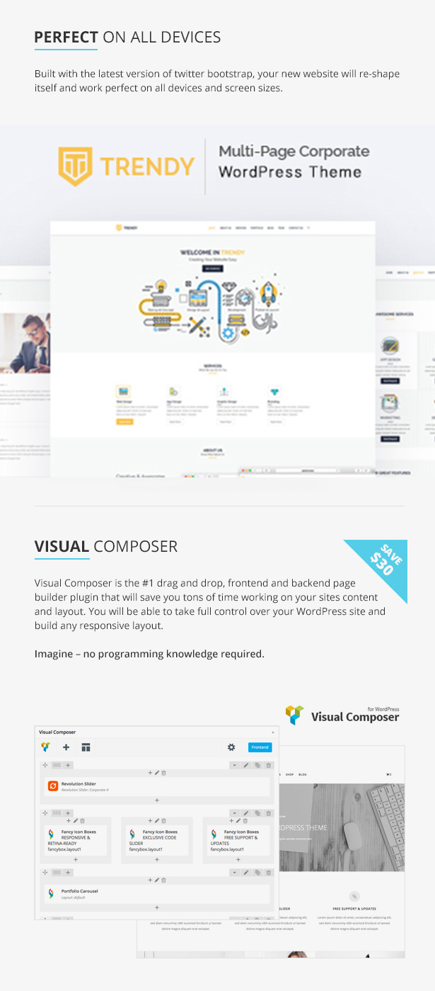 Trendy - MultiPage Corporate WordPress Theme - 6