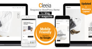 Cleeia. Responsive WordPress-Thema für Blog oder Magazin