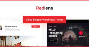 Redlens – Video Blogger WordPress Template