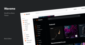 Waveme – Musikplattform WordPress Template