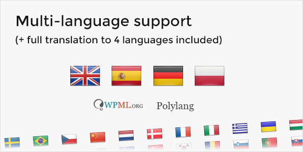Mehrsprachige Unterstützung (+ vollständige Übersetzung in 4 Sprachen enthalten)