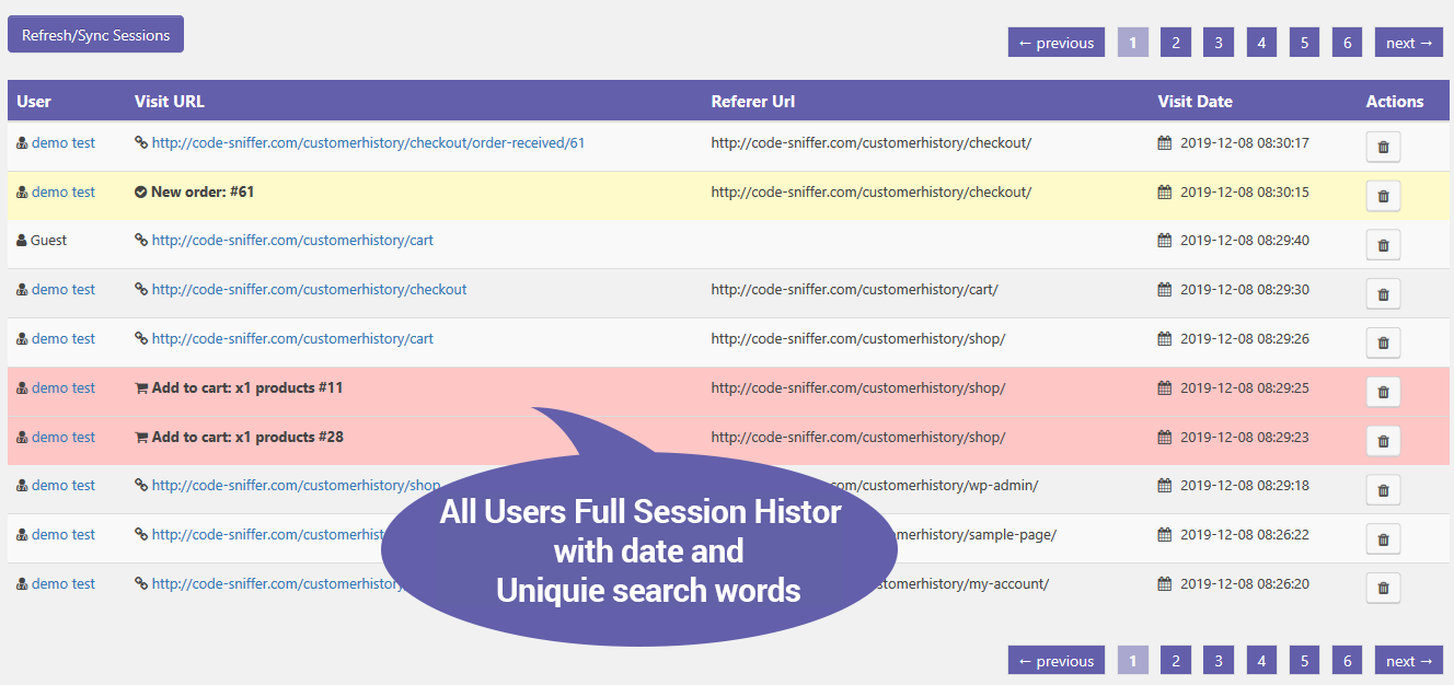 WooCommerce Customer History Plugin