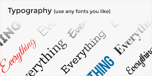 Typografie (verwenden Sie beliebige Schriftarten)