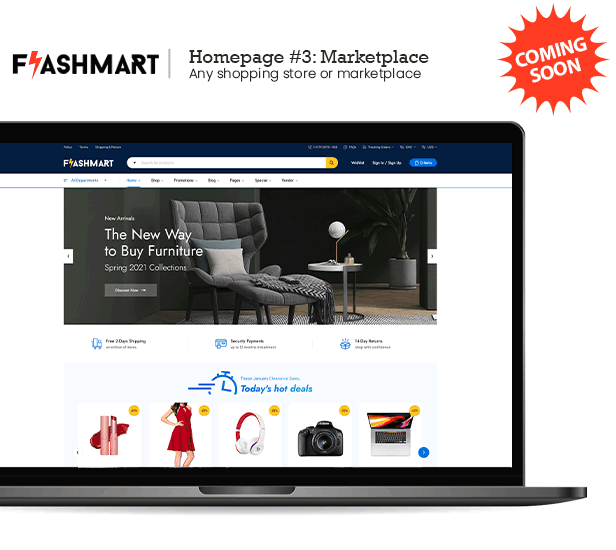 Neue Designs für FlashMart - Mehrzweckelementor WooCommerce WordPress Theme