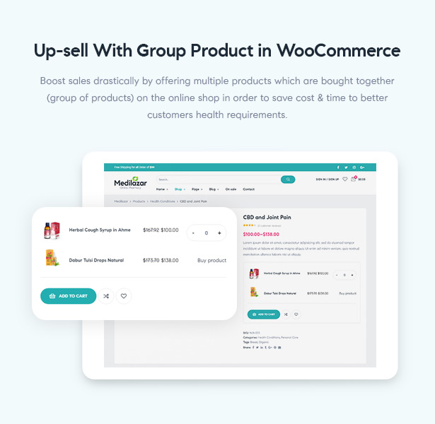 Medilazar Pharmacy WooCommerce WordPress Theme - Boost Sales with Grouped Products WooCommerce