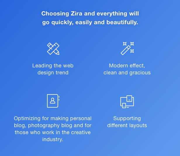 Zira - Modern aussehendes Blogging-Thema - 3