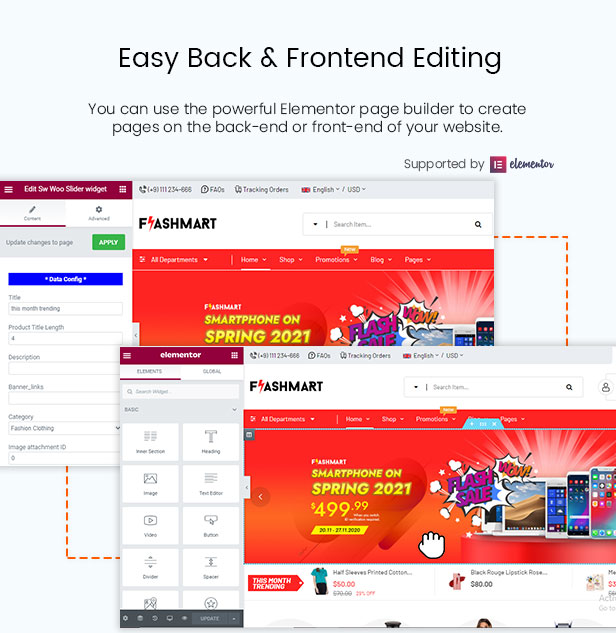 FlashMart - Mehrzweckelement oder WooCommerce WordPress Theme - Backend-Einstellungen