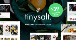 TinySalt – Persönliches Food Blog WordPress Vorlage