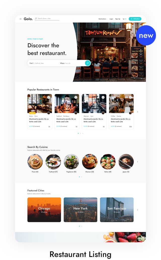 Restaurant Listing WordPress Theme