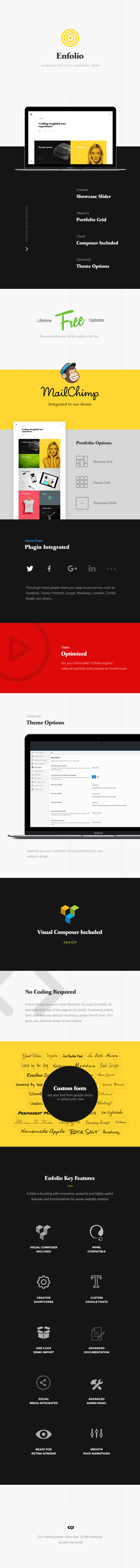 minimales Portfolio enfolio WordPress-Thema