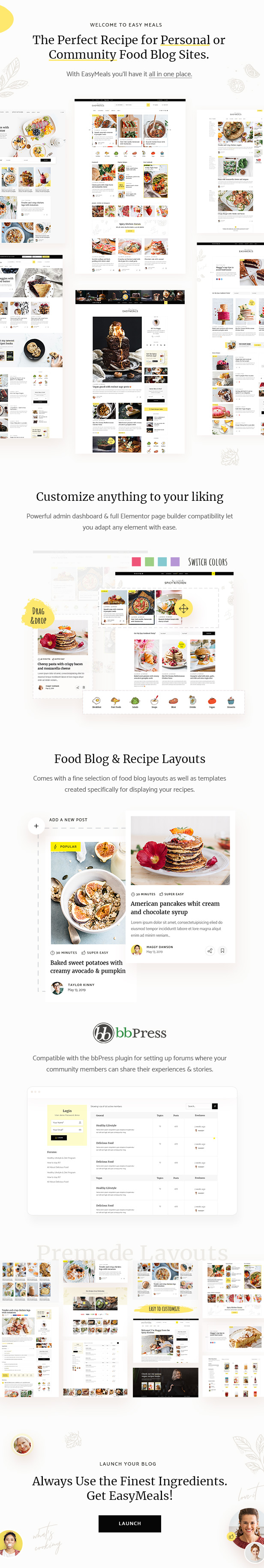 EasyMeals - Food Blog WordPress Theme - 1