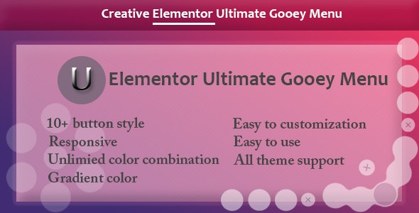 Elementor - Ultimate Gooey Menu - CodeCanyon Artikel zum Verkauf