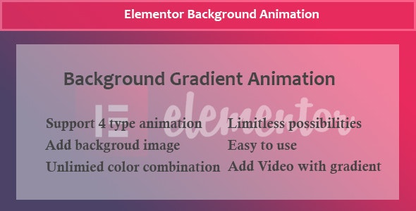 Elementor - Hintergrundverlauf Animation - CodeCanyon Artikel zum Verkauf
