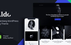 Aldo | Schwarz-Weiß-Gutenberg-Blog-WordPress-Template