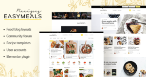 EasyMeals – Food Blog WordPress Layout